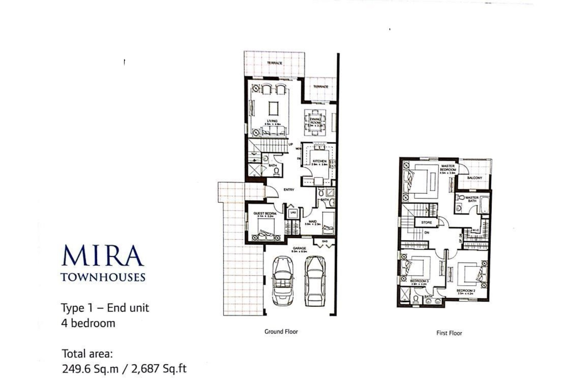 Phase 4 Type 1E Mira Townhouse 4 Beds+Maids room First Avenue