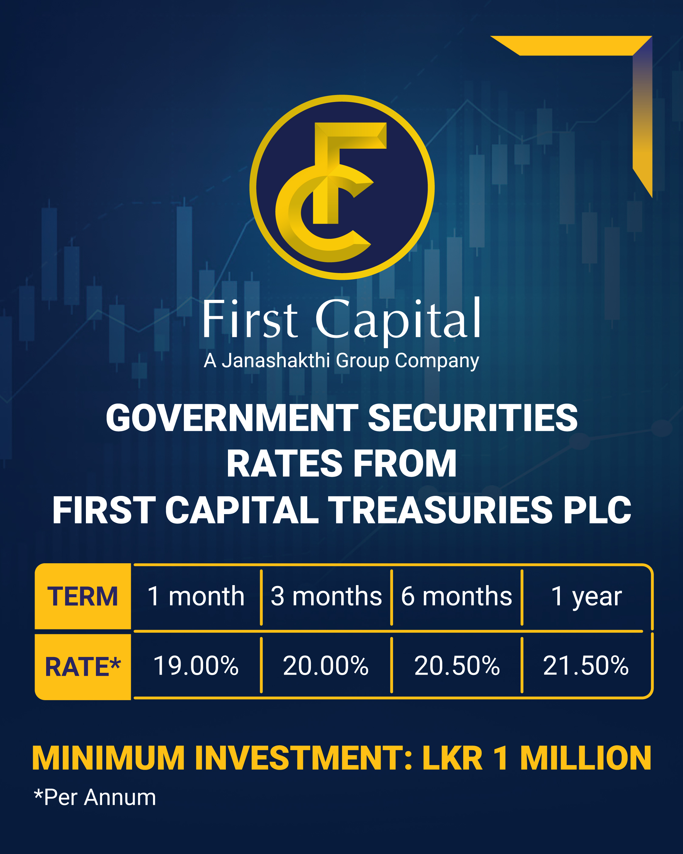 Government Securities Rates from First Capital Treasuries PLC 23 June 22 First Capital