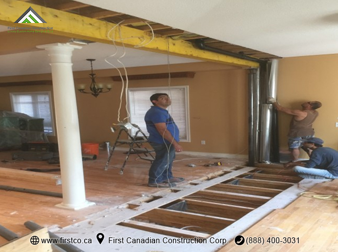 Wall Removal First Canadian Construction Corp. Luxury Custom Home