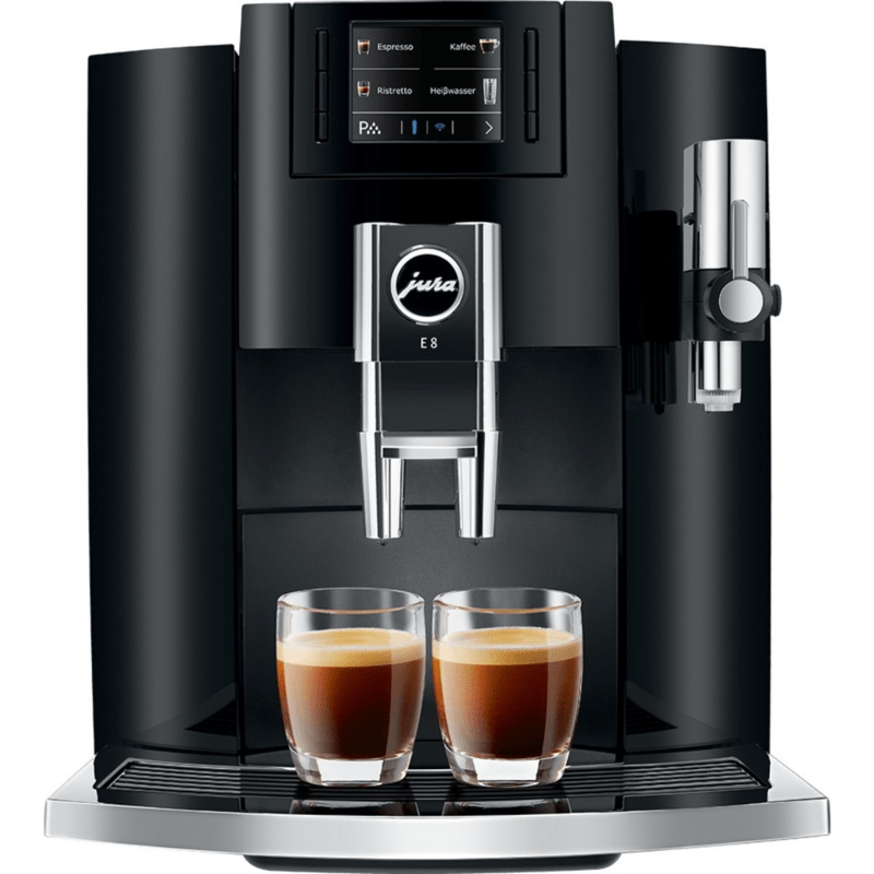Jura E8 Piano Black Automatic Coffee Machine First Cup Coffee Service
