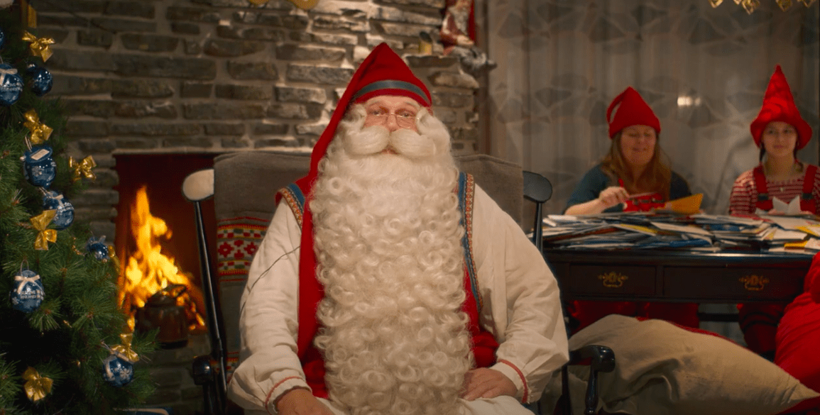 Santa Claus delivers Christmas Message from Finnish Lapland.
