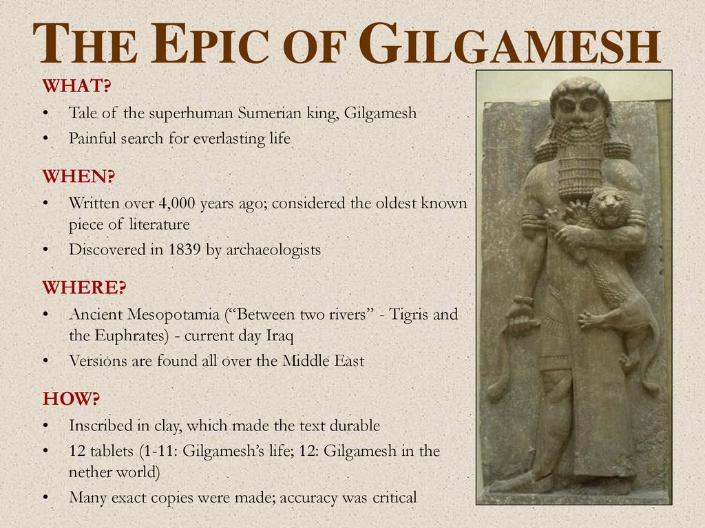 Epic of Gilgamesh Story and Facts The First Encyclopedia