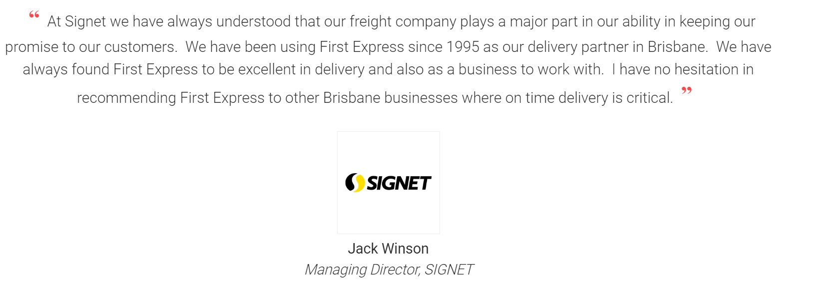 About Us First Express Couriers