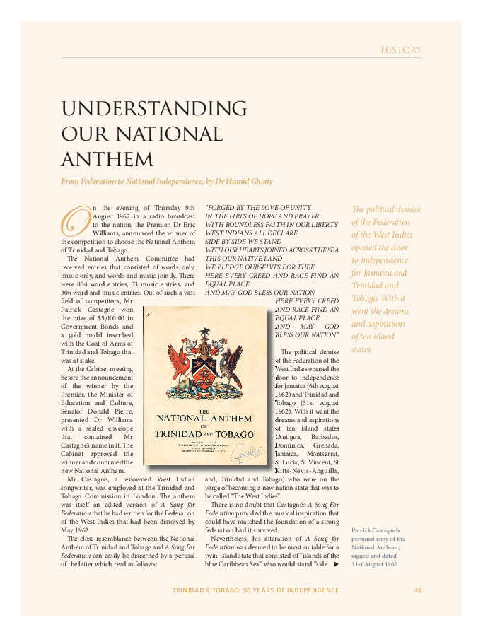 Understanding our national anthem FIRST Strategic Insight