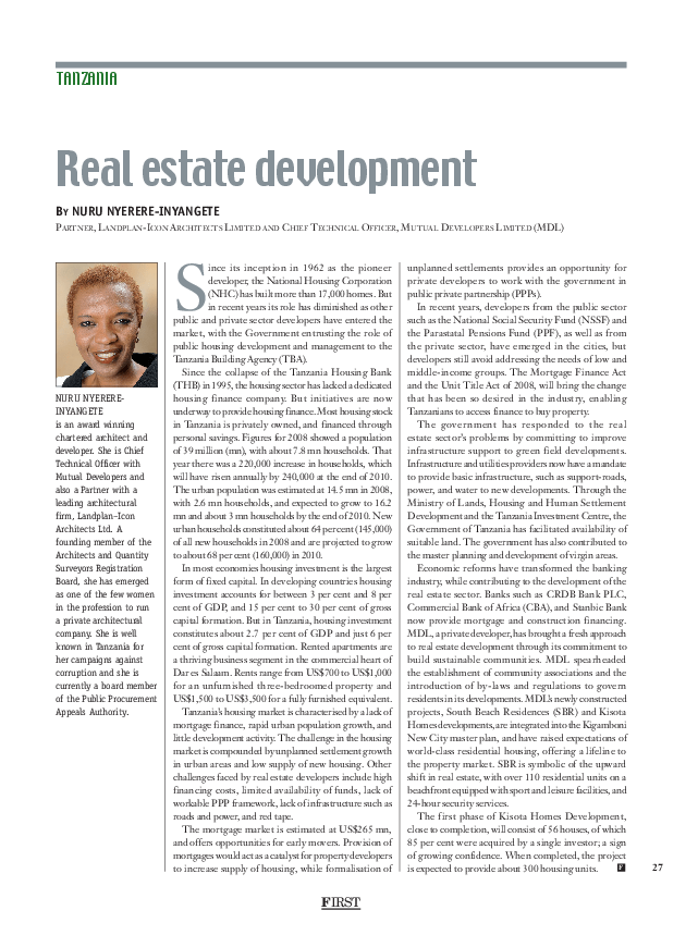 Real estate development FIRST Strategic Insight