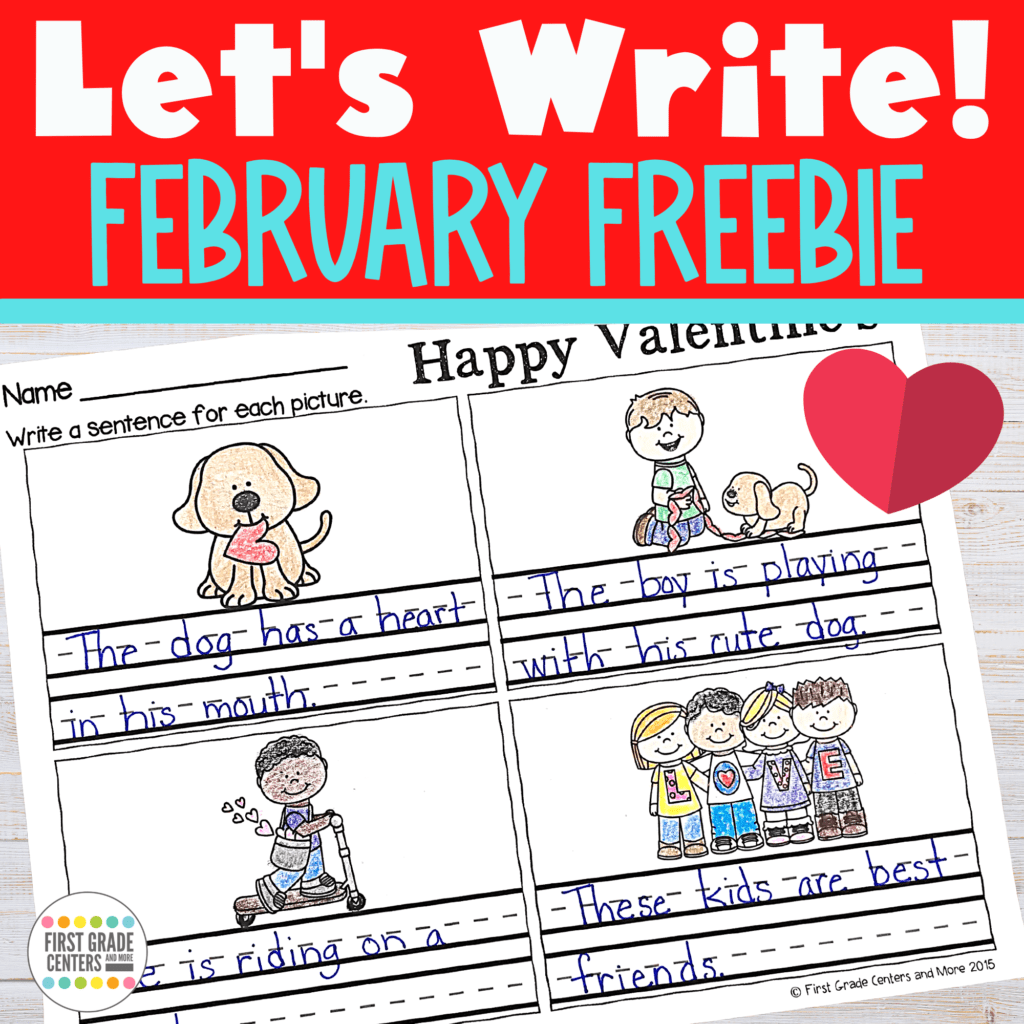 Sentence Writing Practice for First Grade - First Grade Centers and More