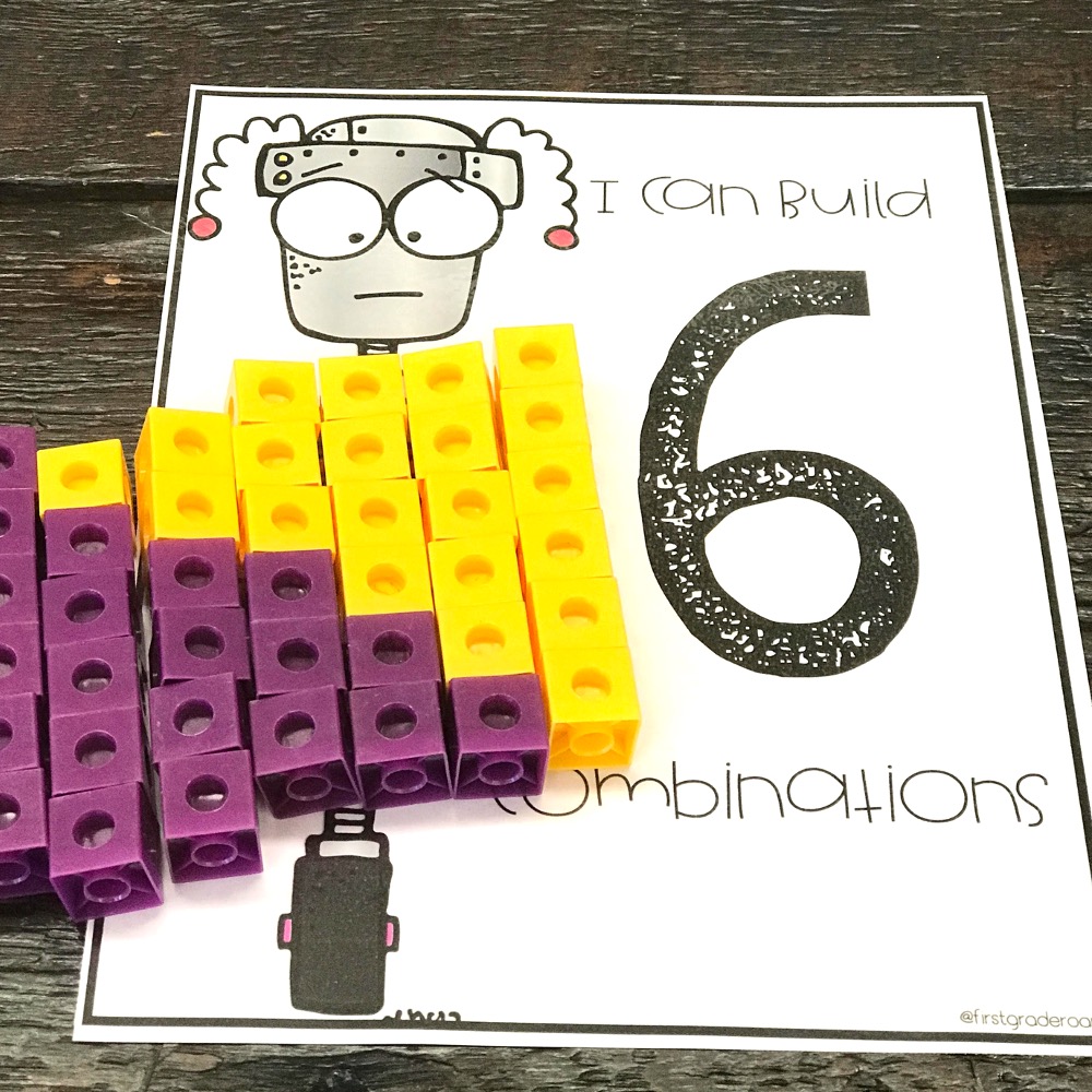 addition to 10 activity with cubes