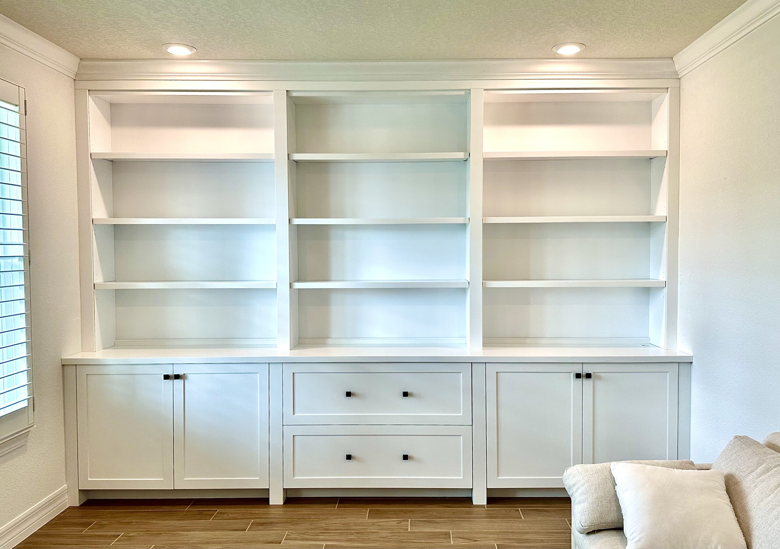 Custom Office Wall Unit First Hand Custom Woodworks