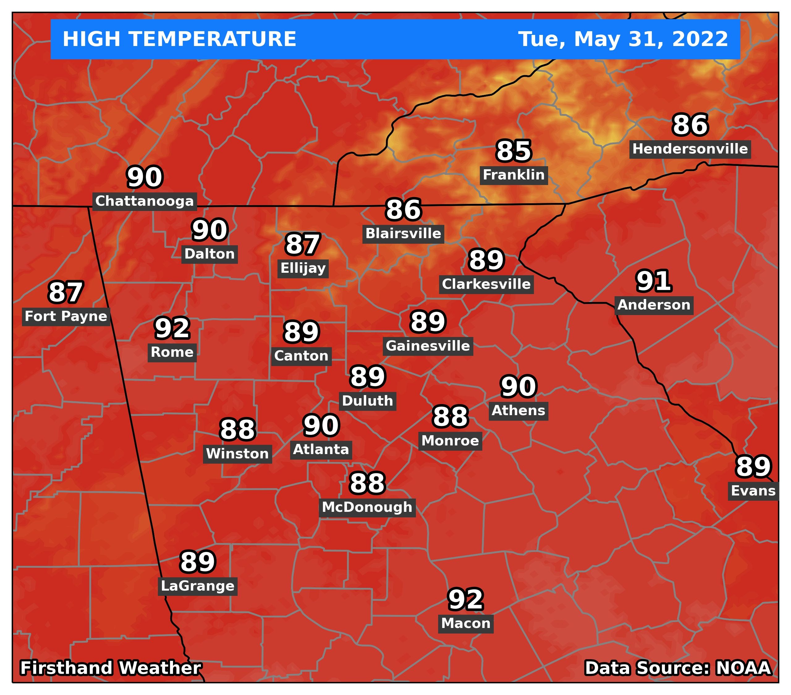 North and Atlanta Metro Video Forecast May 31, 2022