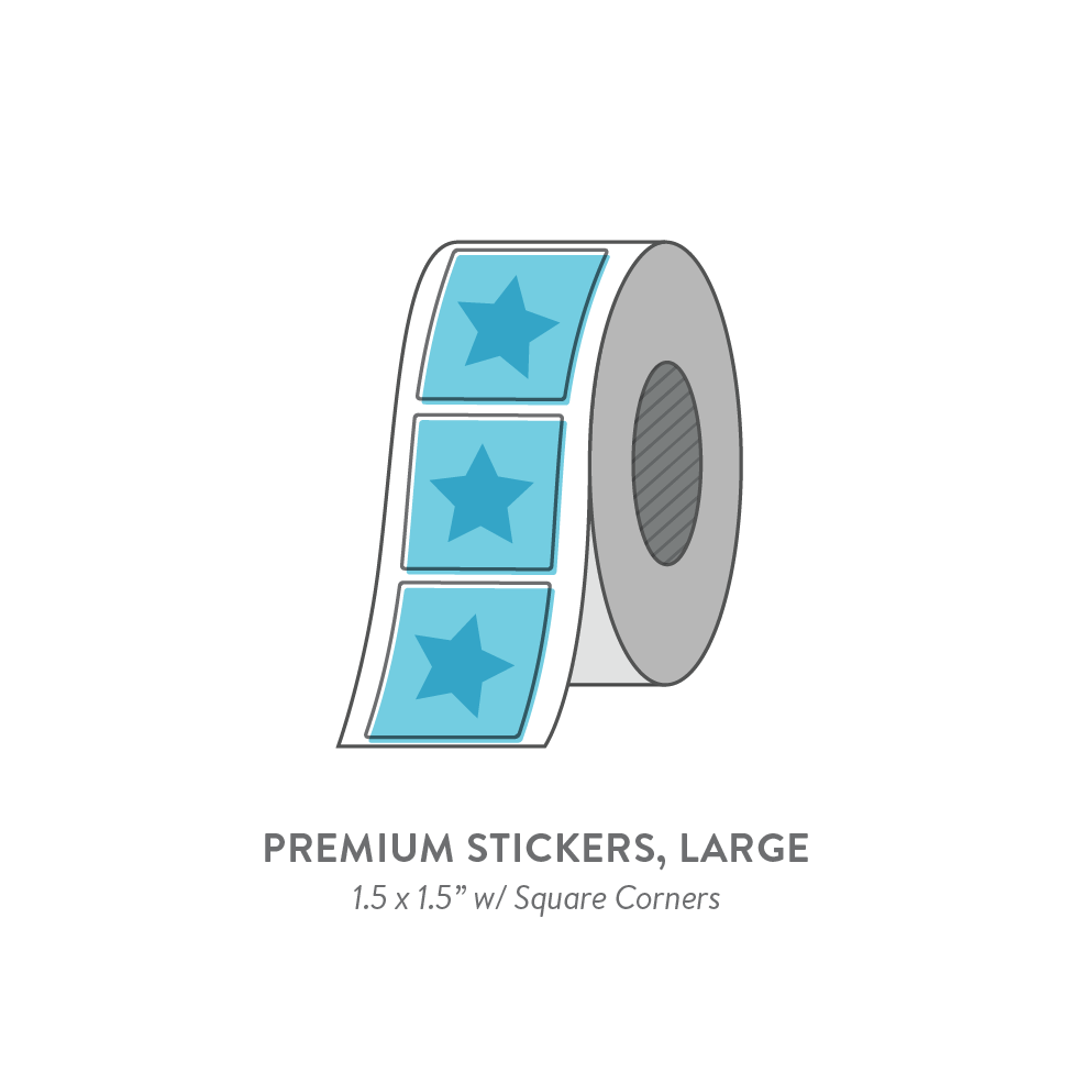 Premium Large Stickers Square Print Marketing for Wine, Spirits