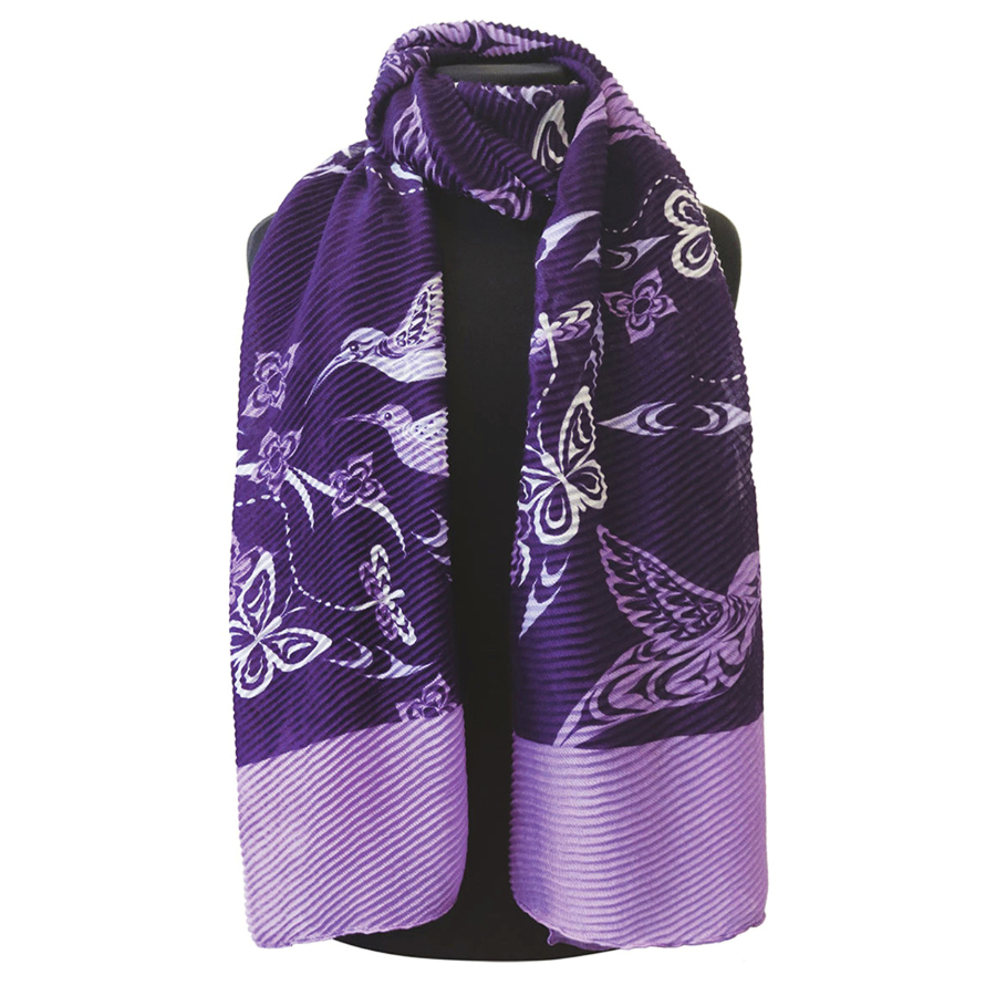 エコ・スカーフ Eco Scarf Hummingbird ハミングバード カナダ 先住民 ネイティブ インディアン アート スカーフ