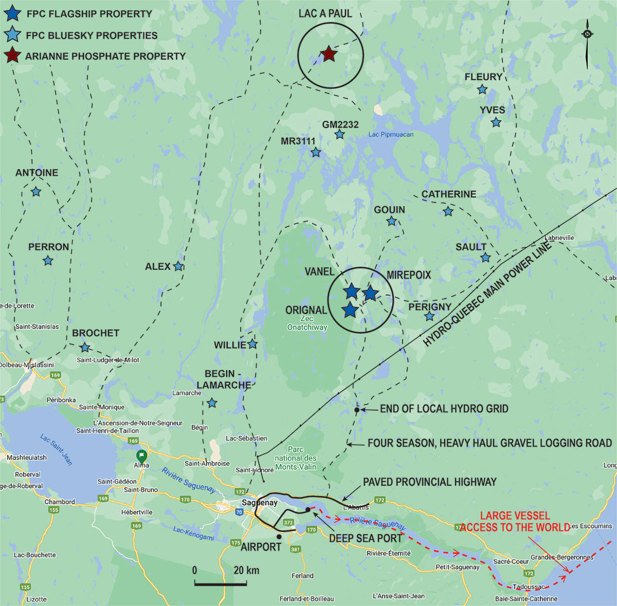 Bluesky Land Package First Phosphate
