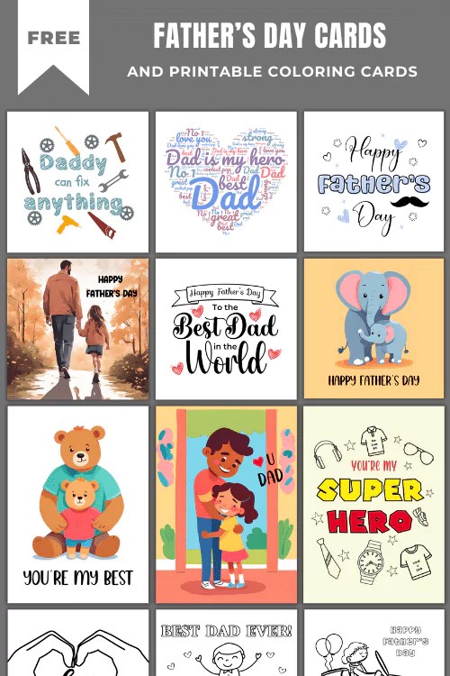 Father's Day Cards | 20+ Free Printables