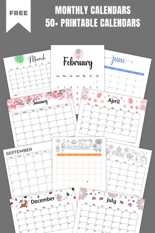 FREE 3 Month Calendars 2024