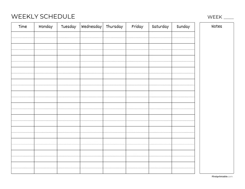 Weekly Schedule Templates | 10+ Printable PDF