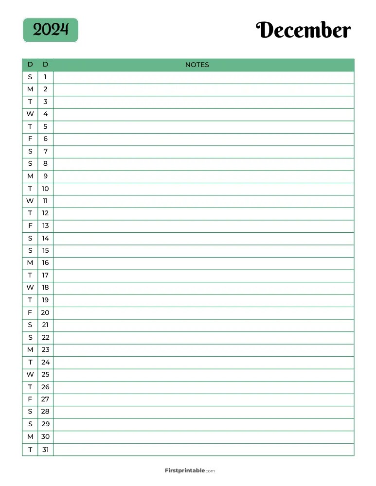 December 2024 Calendars 40 Free Printable PDF December 2024 Calendars 40 Free Printable PDF