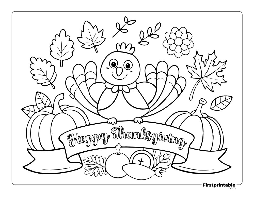 Thanksgiving Coloring Pages | 50+ Free Printable PDFs