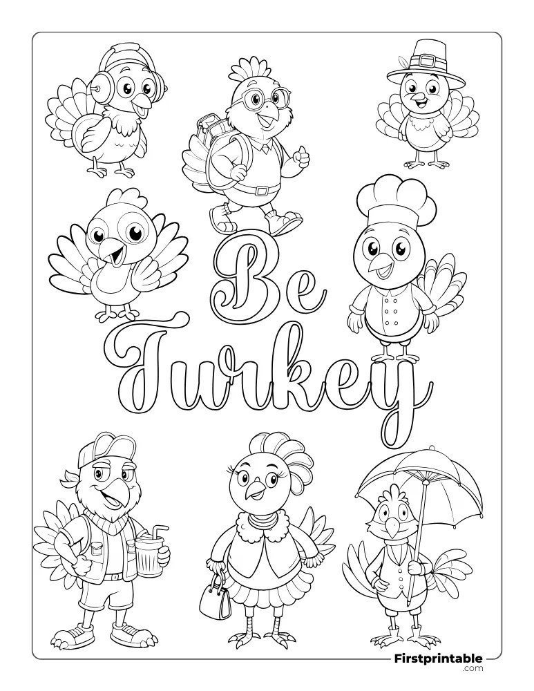 Turkey Coloring Pages 40+ Free Printable PDFs