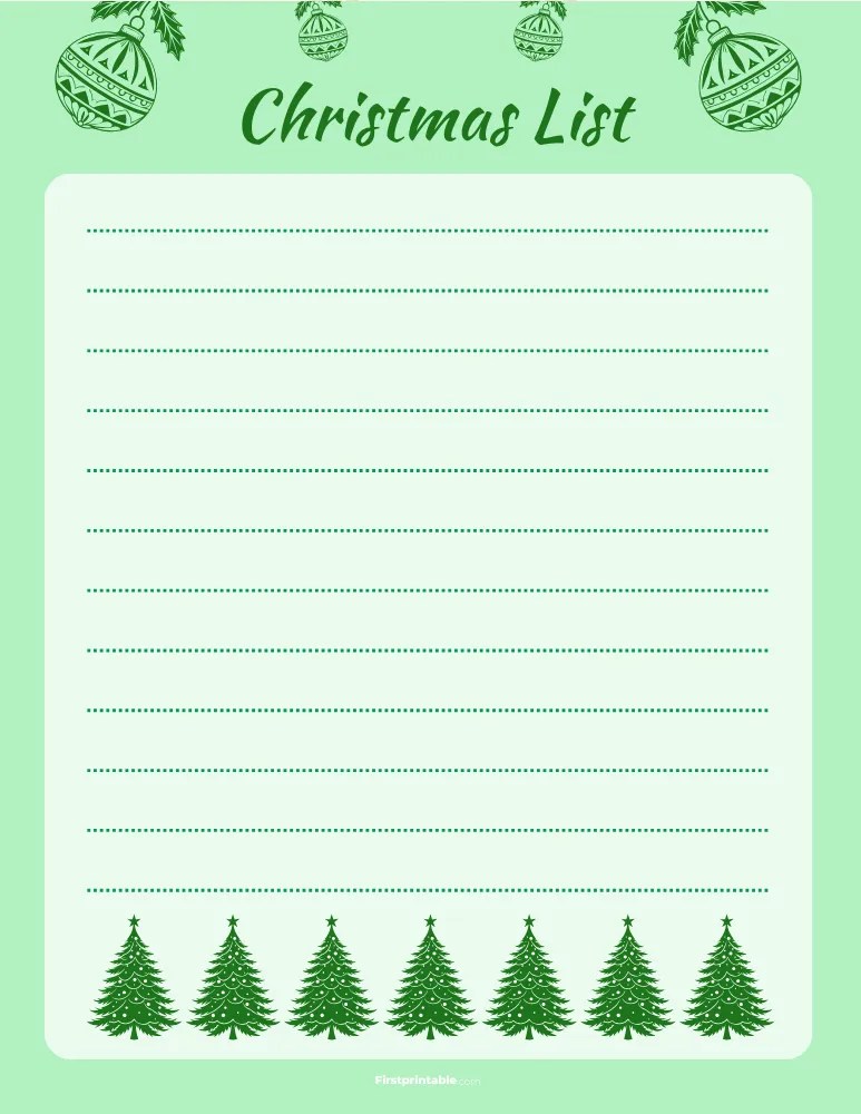Christmas List Templates | 15+ Free Printable PDFs