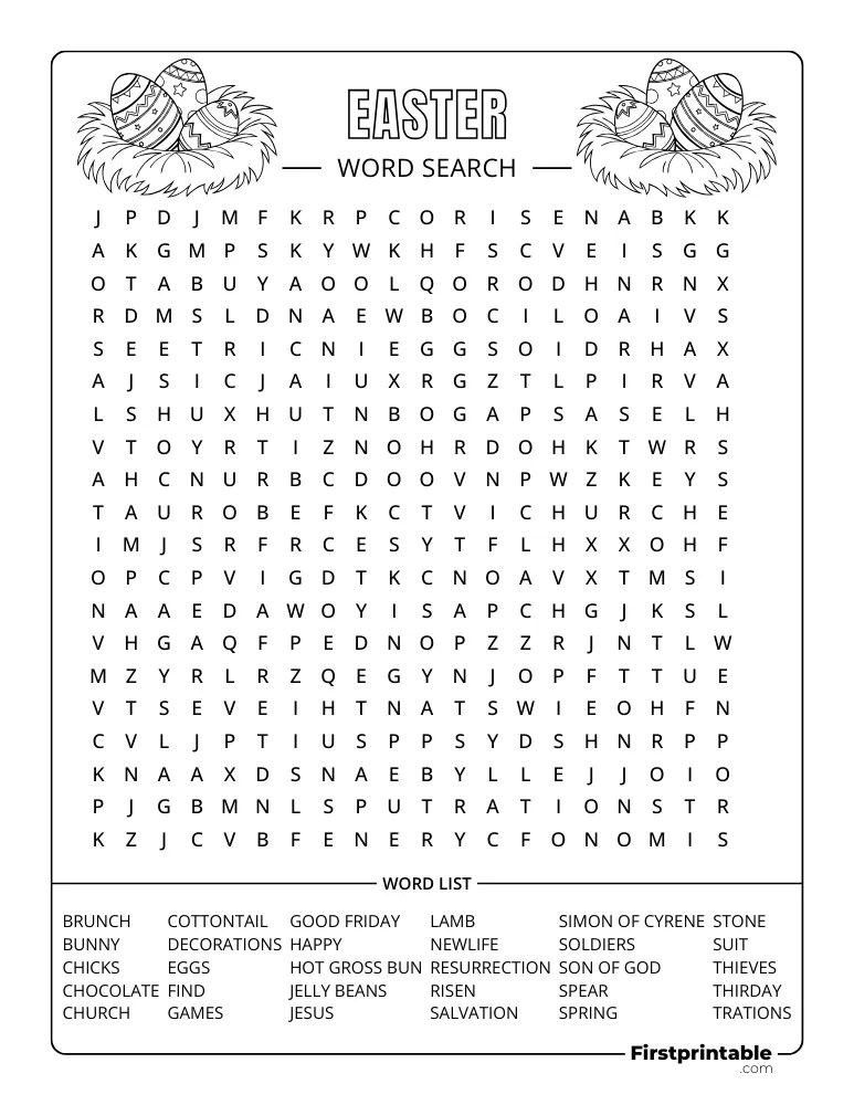 Easter Word Search Puzzles | Free Printable