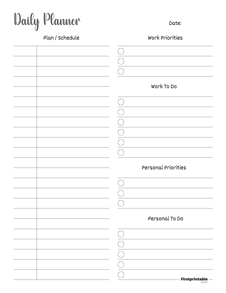 Daily Planner Templates 45+ Free PDF Printables
