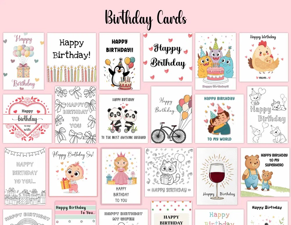 100+ Free Printable Birthday Cards
