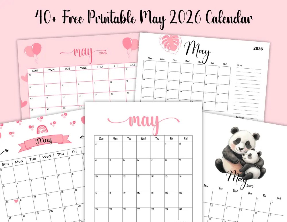 May 2026 Calendars 40 Free Printable PDF