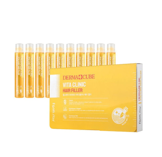 FarmStay DERMA CUBE VITA CLINIC HAIR Filler Ampoule First Silky Hair