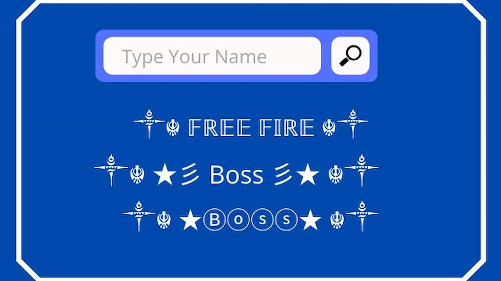 Free Fire Stylish Names