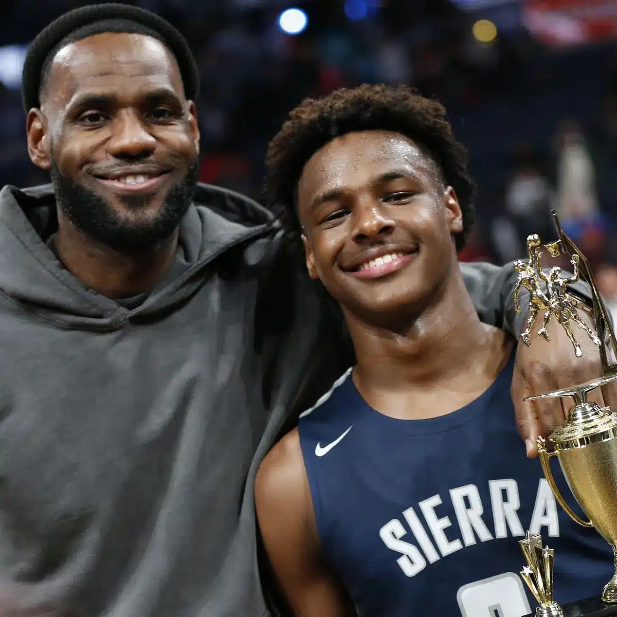 LeBron James' son Bronny follows father and creates HISTORY with