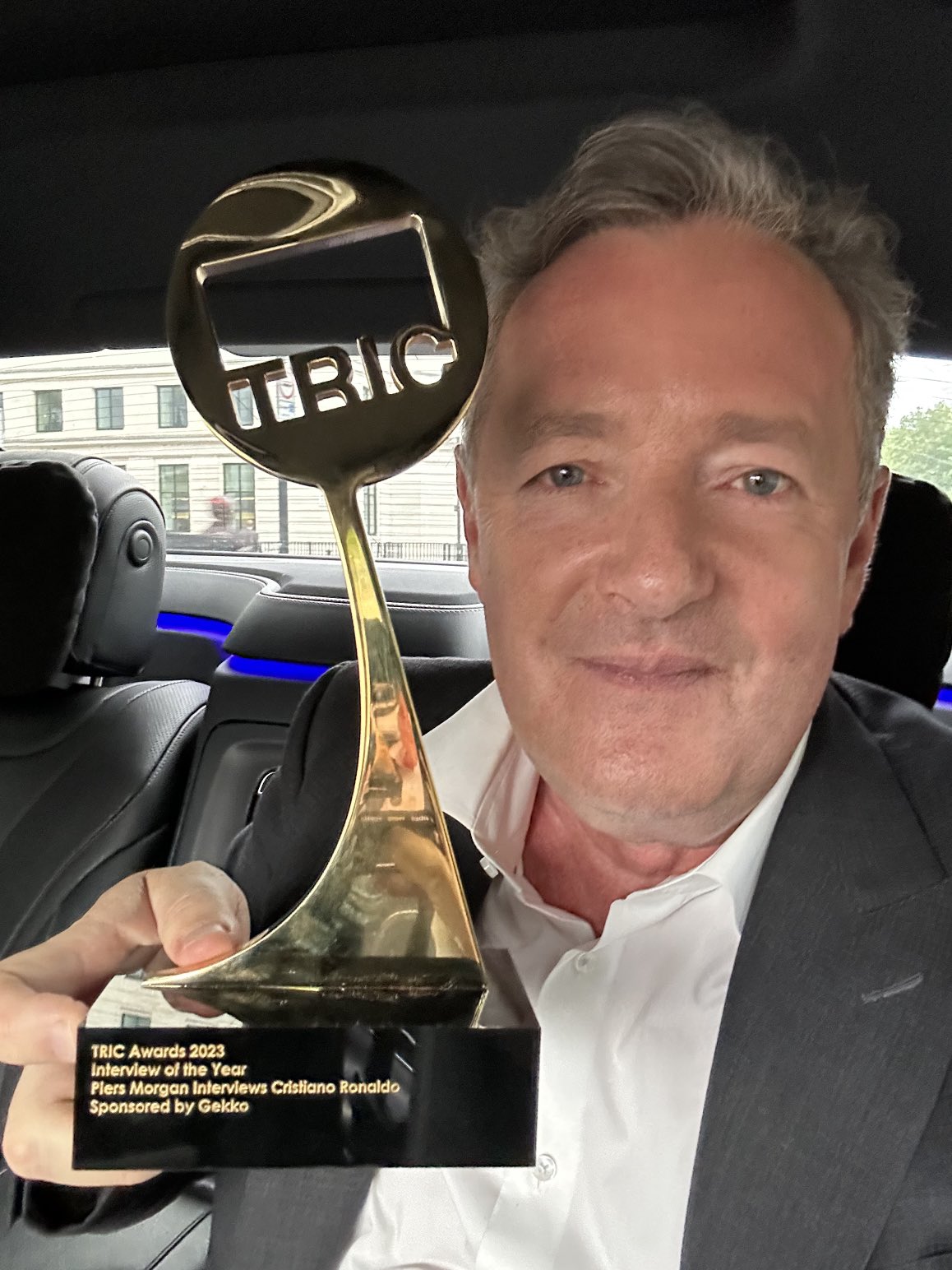 Piers wins Interview of the Year award at TRIC awards for