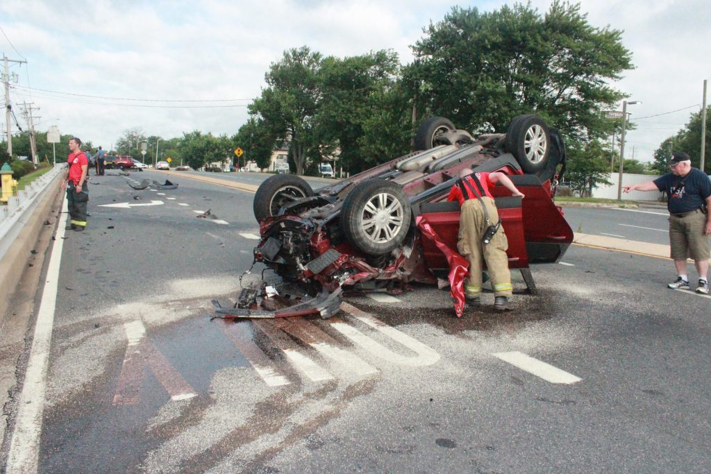 Car Ripped In Half During Morning Accident In Newark, 4 In Hospital