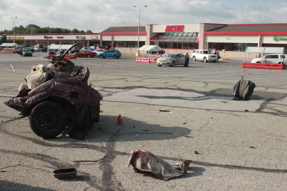 Car Ripped In Half During Morning Accident In Newark, 4 In Hospital