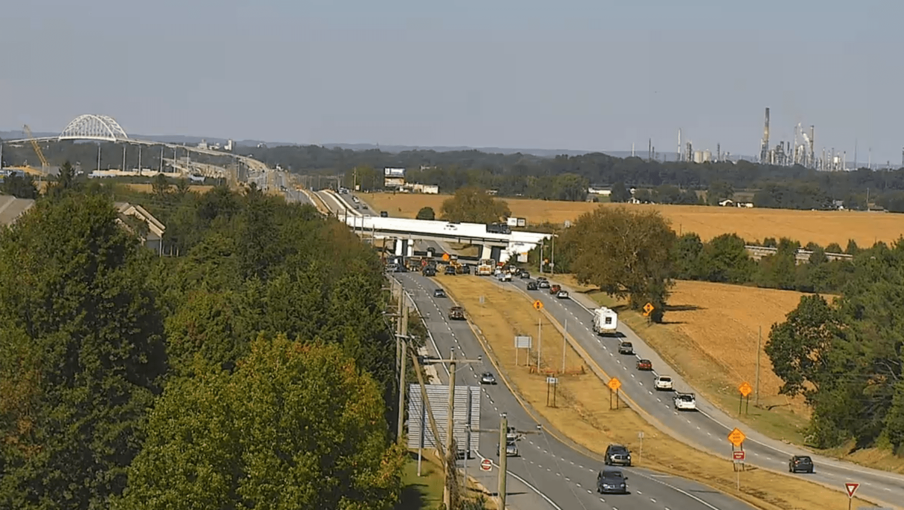 Dump Truck And Tractor Trailer Collide On Route 13, Avoid Area First