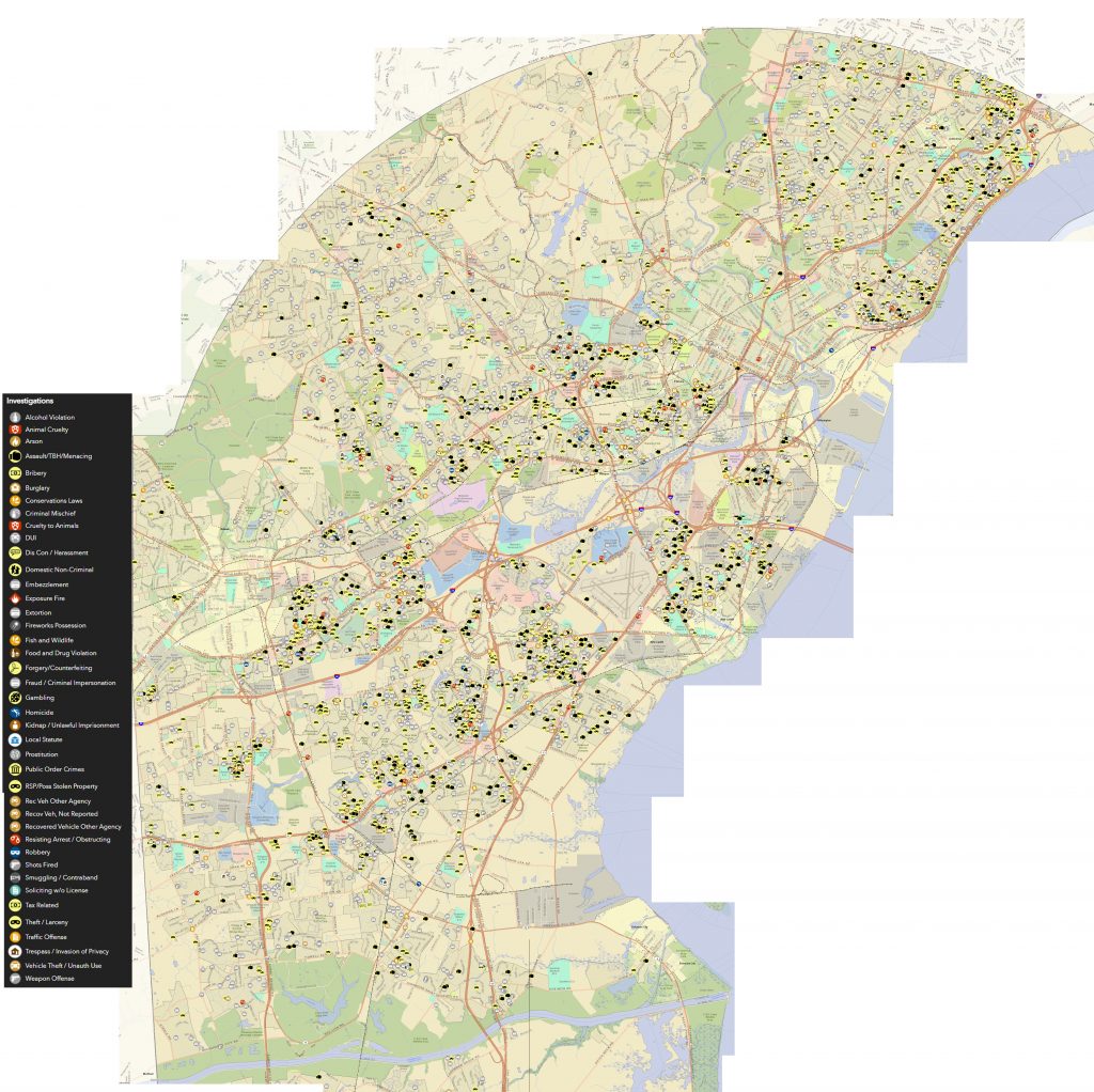 Crime Map New Castle County Above The Canal Last 180 Days First State