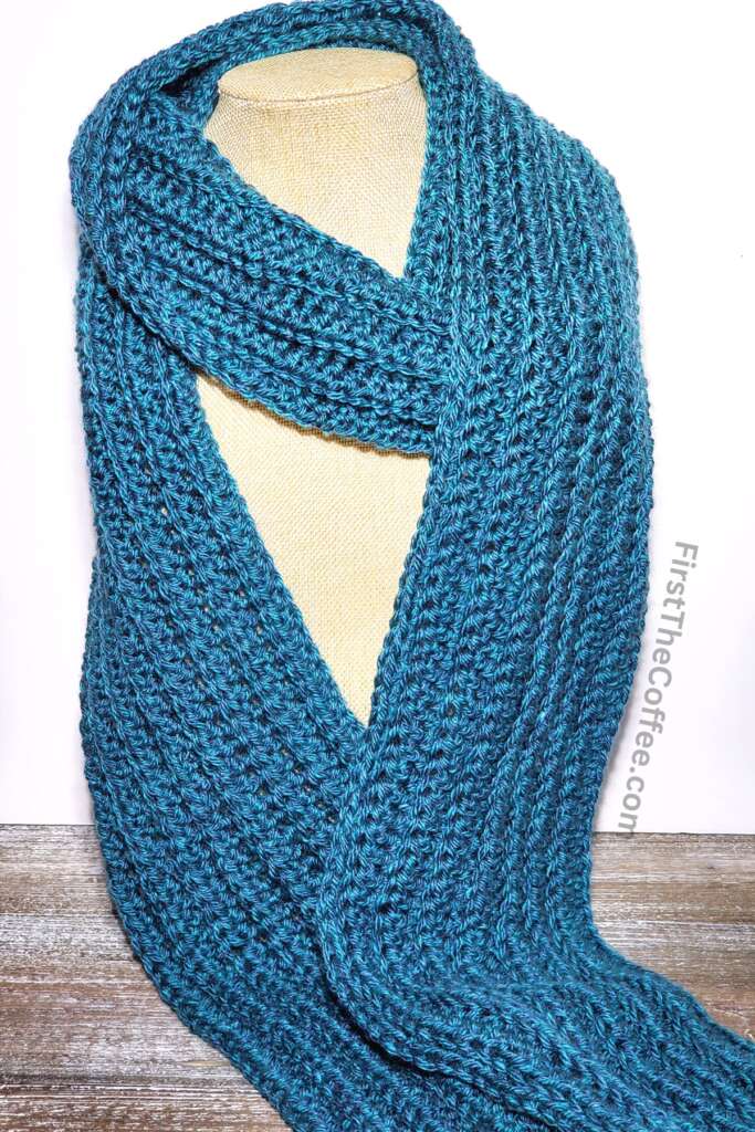 Easy Half Double Crochet Scarf Pattern First The Coffee Crochet