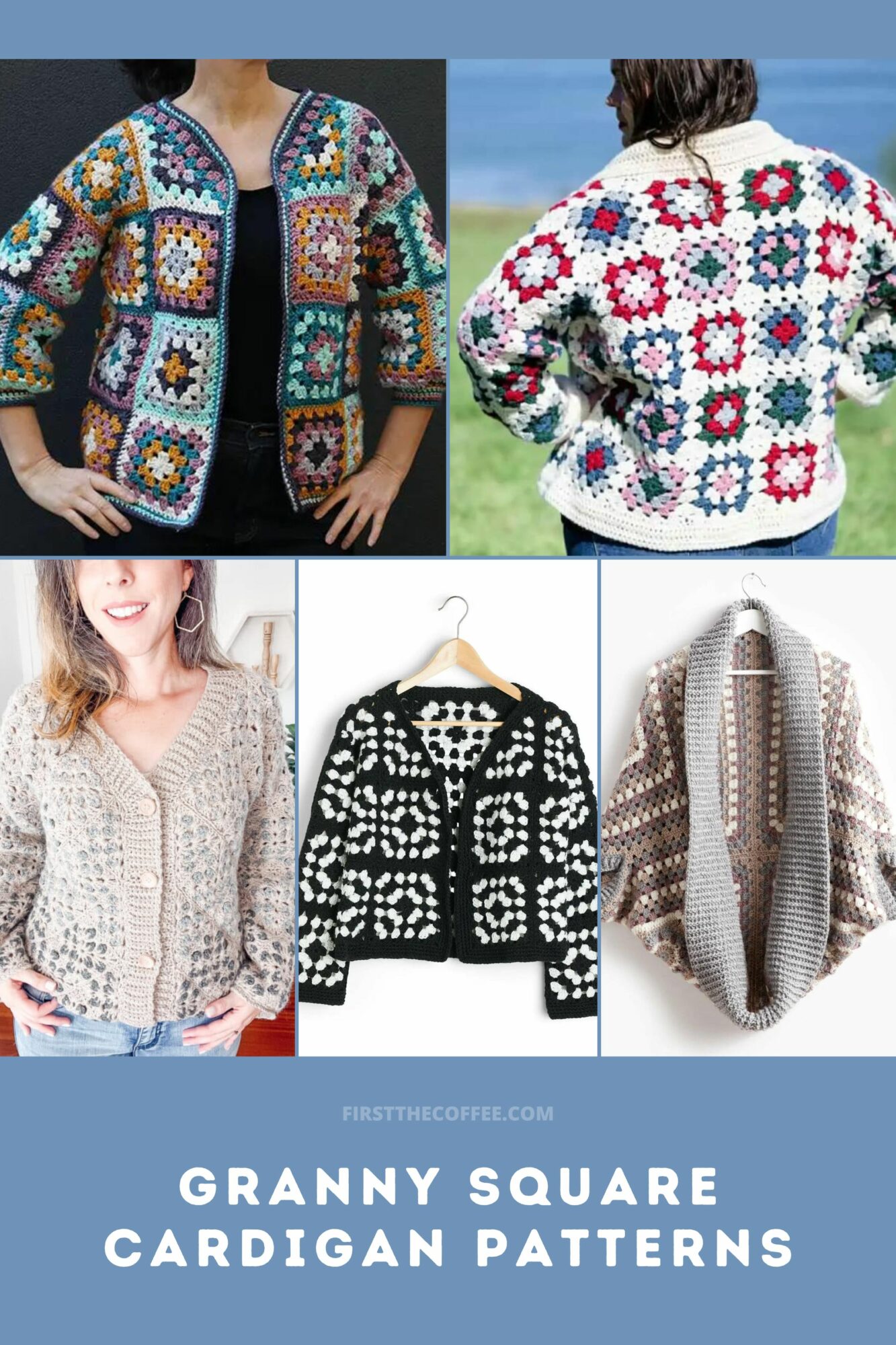 Comfy Granny Square Crochet Cardigan Patterns