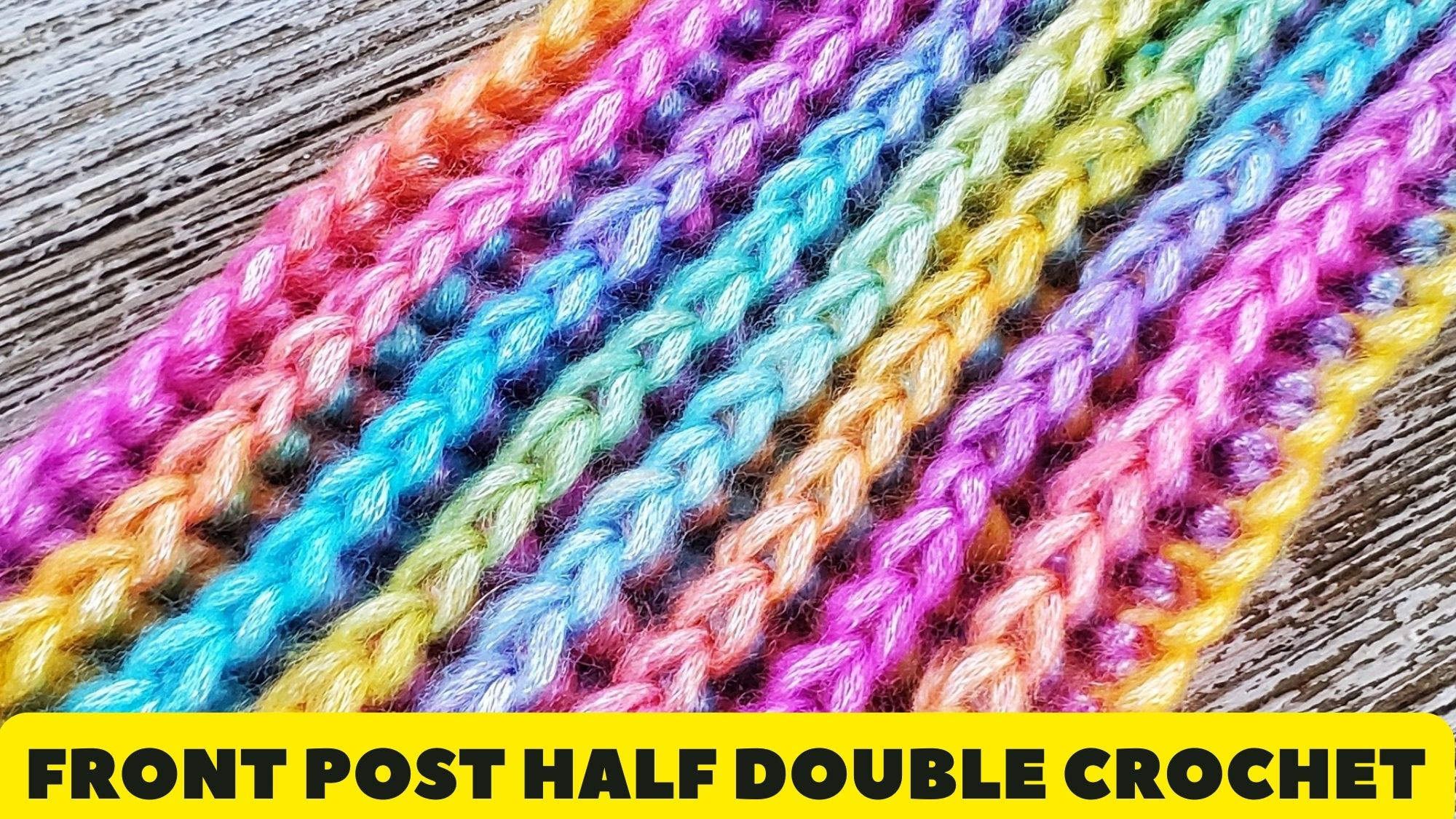 Front Post Half Double Crochet Stitch (FPHDC) Tutorial First The Coffee Crochet