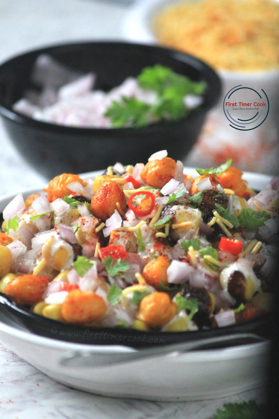 Crispy Kabuli Chana (chickpea) Chaat First Timer Cook