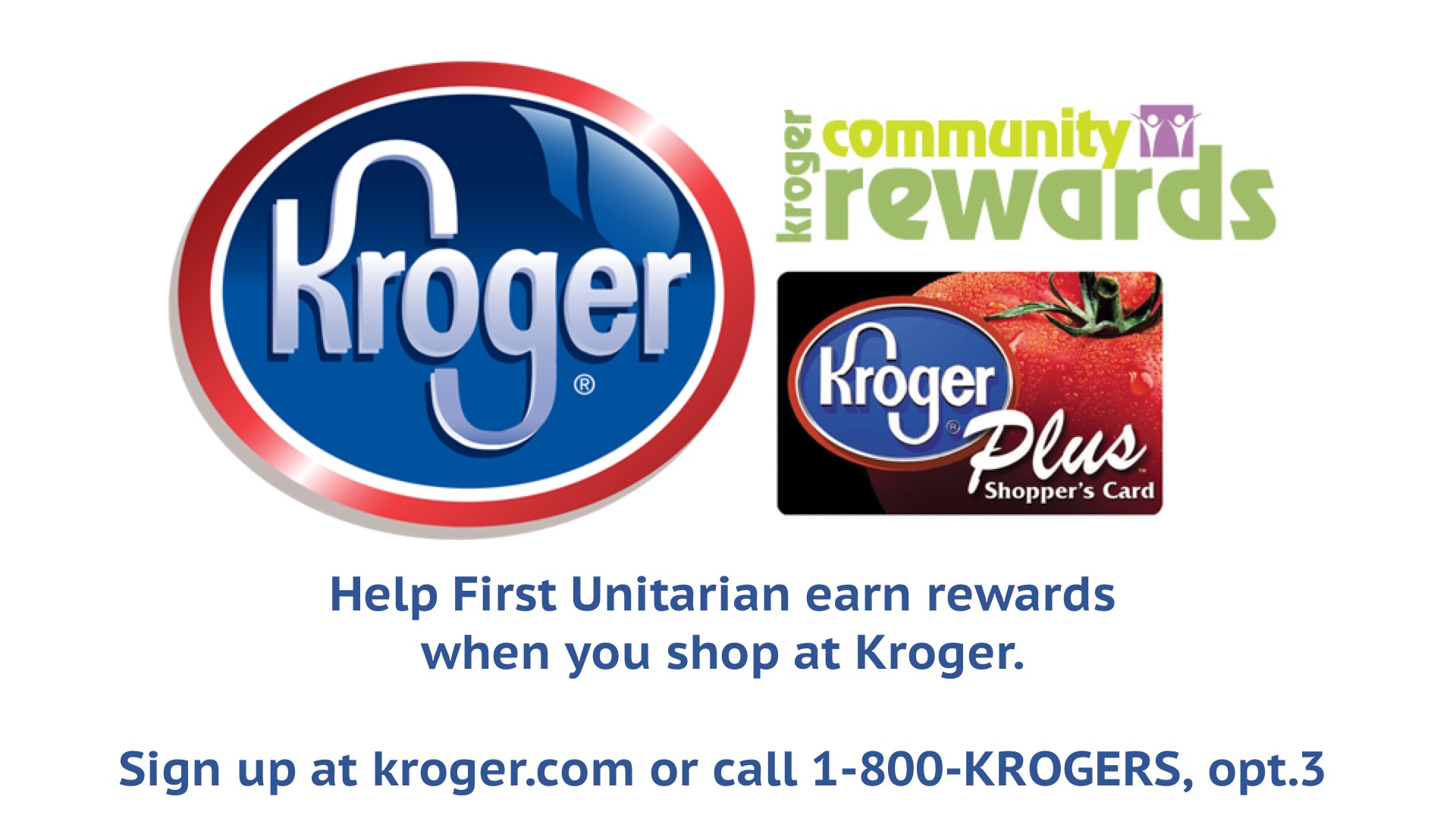 Thank You Kroger Shoppers! First Unitarian Church of Louisville