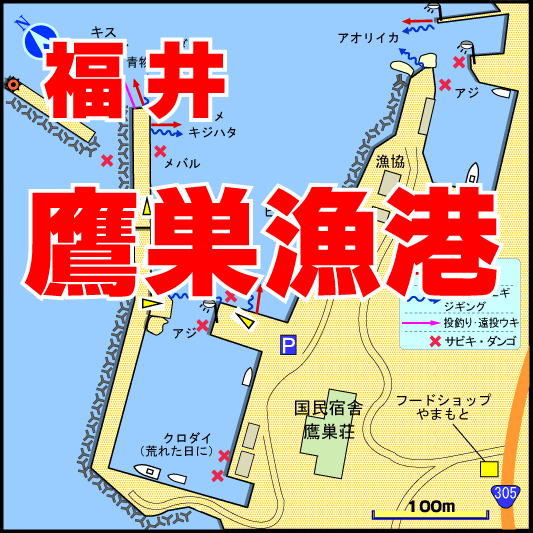 福井県の釣り場 鷹巣（たかす）漁港 釣り場サイトFISH&MAPS