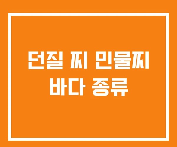 던질 찌 민물찌 바다 종류