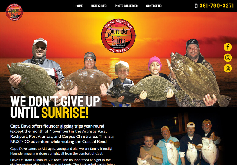 Custom Wordpress, HTML and JS Animated Hunting and Fishing animated