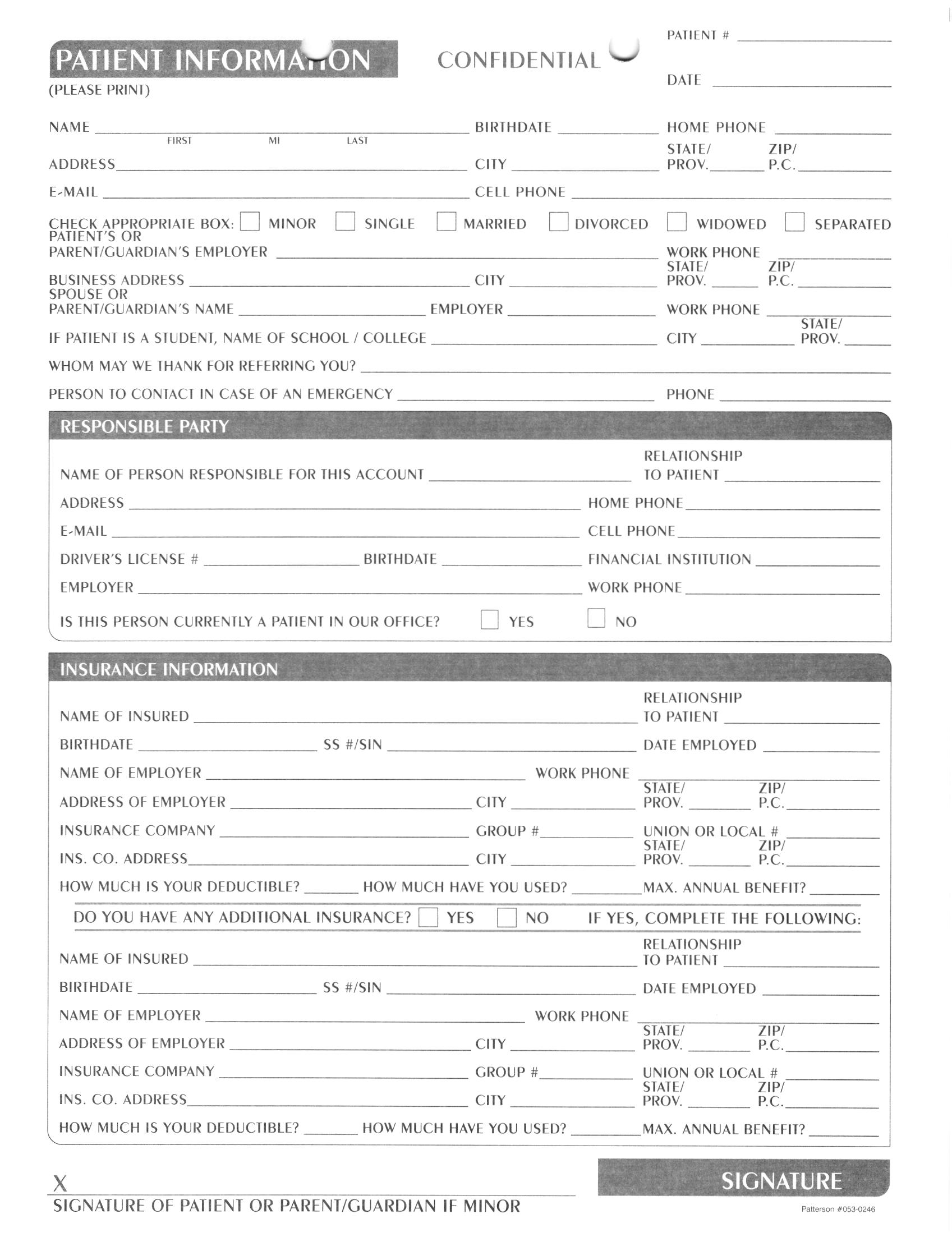 Patient Forms & Instructions Dr Fishbein