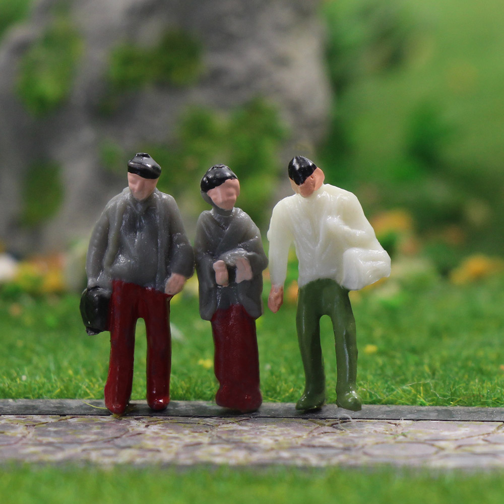 100pcs Model Trains 187 Painted Figures HO TT Scale People P100 eBay