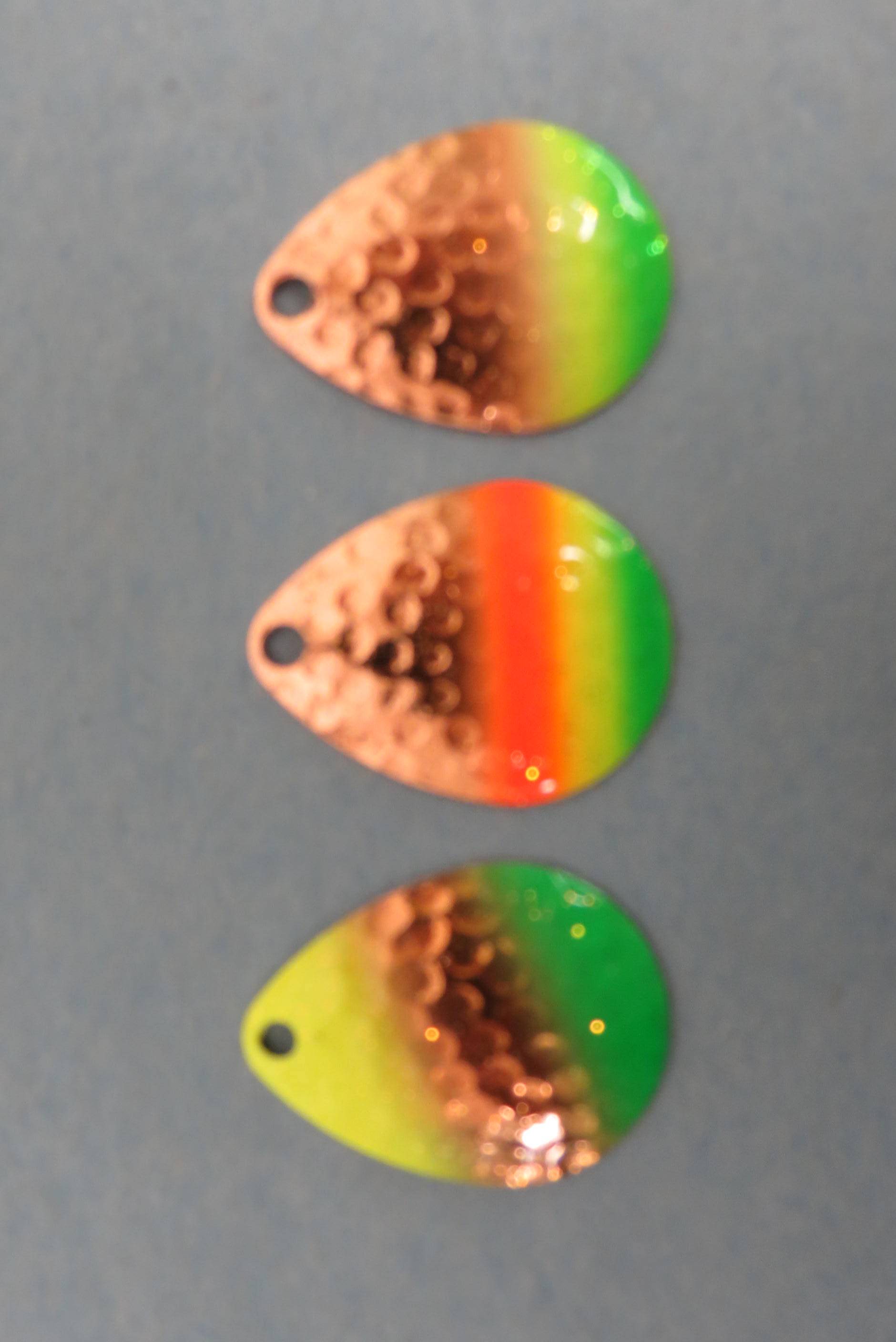 360, 3 1/2 Colorado Hammered or Hex Copper, UV Rainbow