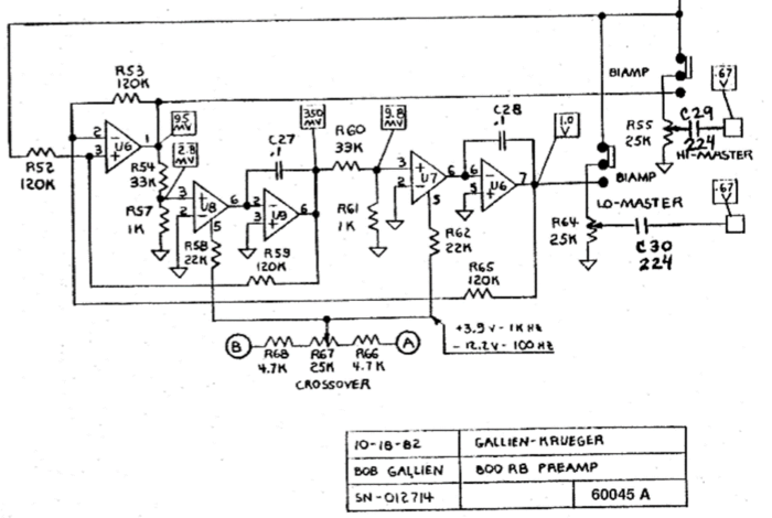 Gallien-Krueger 800RB Bass Amp Repair (Noisy Crossover)