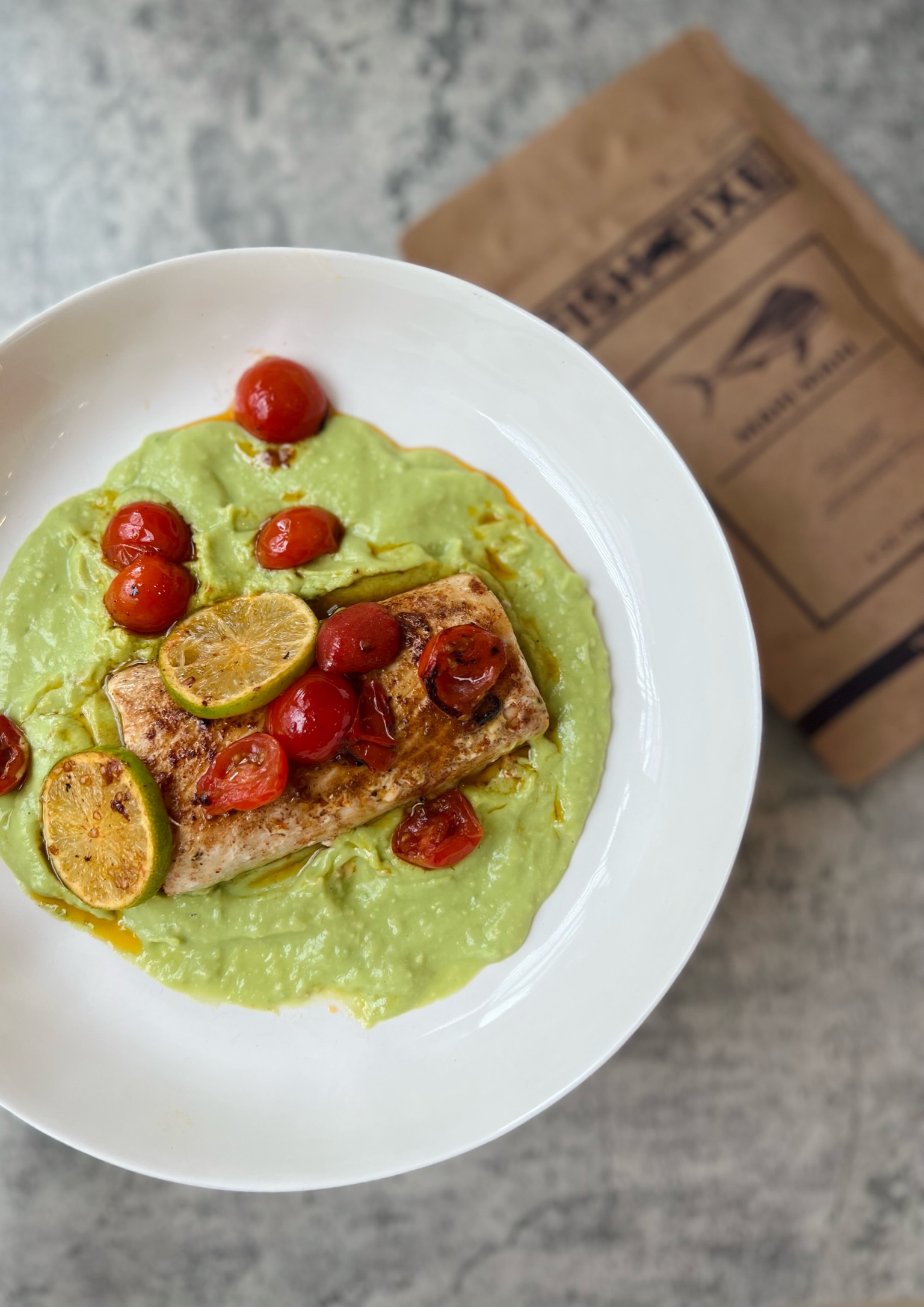 Pan Seared Mahi Mahi Recipe with Avocado Cream Sauce