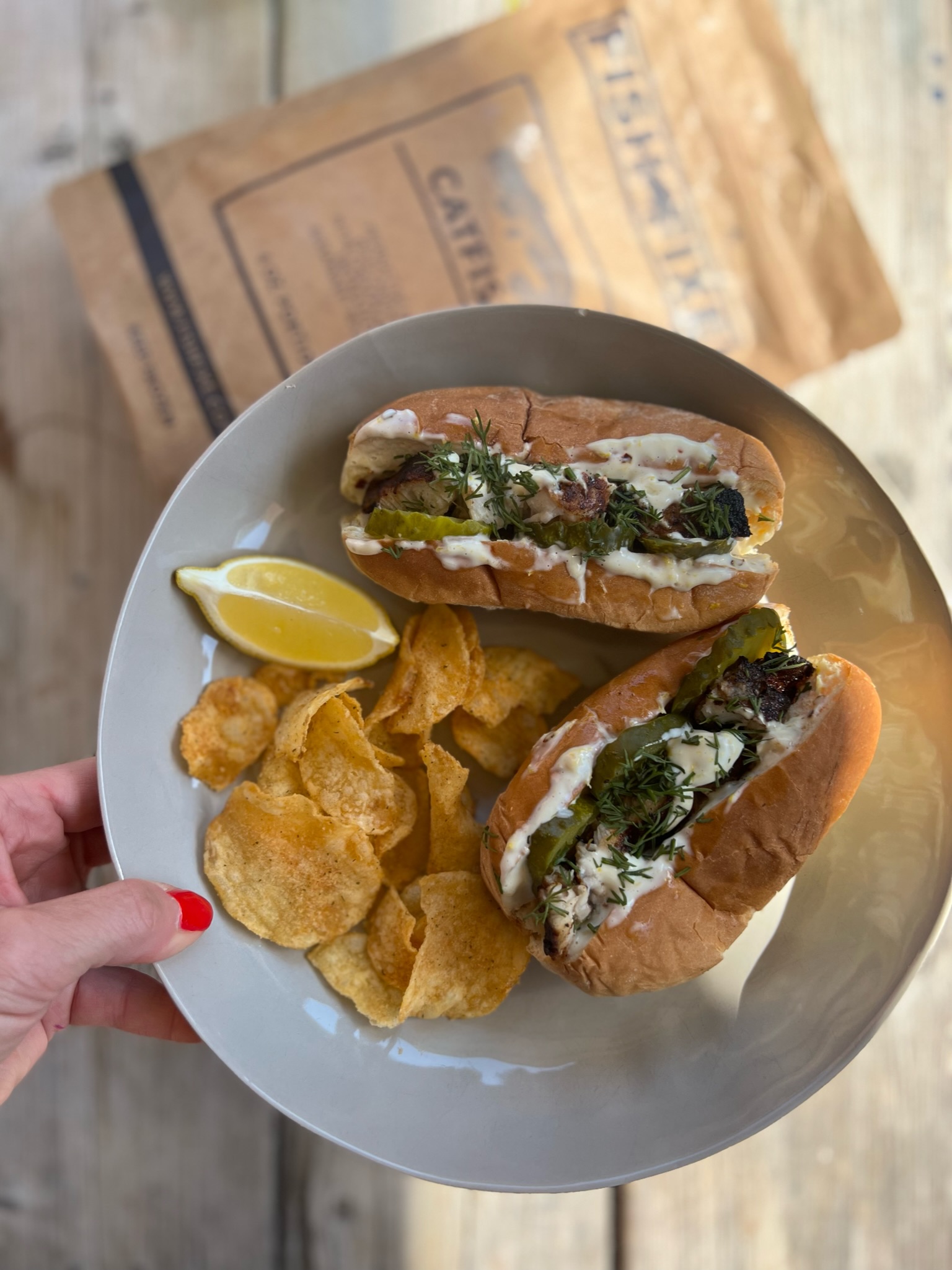 Blackened Catfish Sandwich with Lemon Aioli Fish Fixe