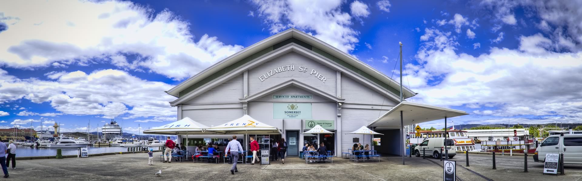 Our location Elizabeth Street Pier on Hobart’s waterfront Fish